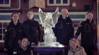 Glacial Art Ice Sculptures at the York Festival of Angels [upl. by Cart]