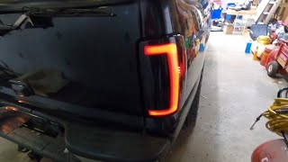 Chevy Tahoe LED Smoked Tail Lights Unboxing amp Install [upl. by Onivla261]