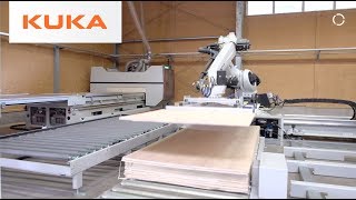 KUKA Robot Acts as a Multifunctional Assistant in the Wood Industry [upl. by Perry]