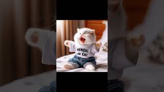 Anak kucing mimpi funny comedy cat lucu kucing kucinglucu trending animasikucing shorts [upl. by Haidebez138]