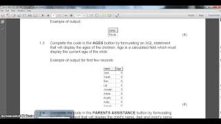 SQL in Delphi  School Example Part 1 EC 2013 Sept P1 [upl. by Hadeis]