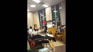 Haman Hanging During Megillah Reading Purim 5776 [upl. by Ahsinyt]