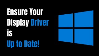 How to Check if Display Driver is Updated in Windows 10  Quick Guide  Virtual Comrade [upl. by Notkcorb50]