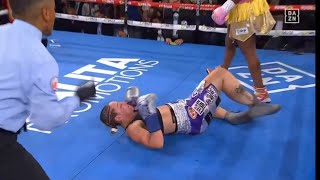 claressa Shields knocks out Vanessa LepageJoanisse highlights boxing sports [upl. by Tehcac96]