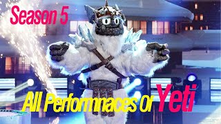 The masked singer  season5 ALL performances of Yeti [upl. by Wun]