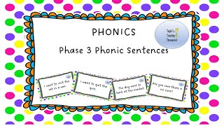 Phonics Phase 3 Sentences [upl. by Abey]