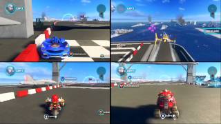 Sonic amp AllStars Racing Transformed PS3 Carrier Zone  Team Sonic Pls [upl. by Llertnod669]