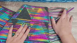 Overlay mosaic crochet in rows BebaBlanket [upl. by Airbmac]