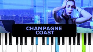 Blood Orange  Champagne Coast Piano Tutorial [upl. by Mcfarland]