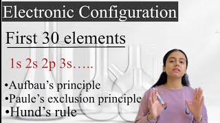 Electronic Configuration for first 30 elements  Chemistry [upl. by Odranoel]