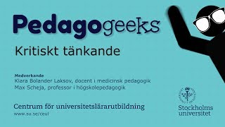 Pedagogeeks Krititskt tänkande [upl. by Asial938]