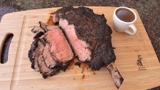 Grilled Espresso Cowboy Ribeye Steak with Stout Beer Sauce Recipe On the Blaze Professional Grill [upl. by Julie]