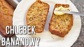 CHLEBEK BANANOWY  PRZEPIS NA CIASTO BEZ MIKSERA [upl. by Aiekam447]