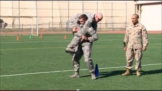 Airmen Try the Marine Corps Combat Fitness Test [upl. by Anidam]