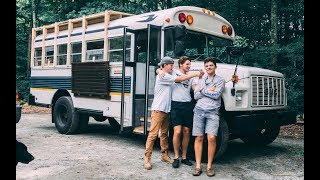 TEENAGERS DROP OUT OF COLLEGE TO TRAVEL IN CONVERTED SCHOOL BUS [upl. by Aelrac]