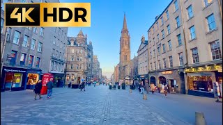 Evening Walk Through Edinburgh Scotland to Calton Hill 2024 in 4K HDR Travel amp Tour [upl. by Hildagarde]