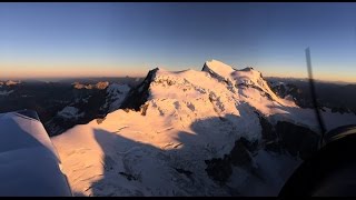 LSGY  dents du midi diablerets Bietschhorn dent blanche Cervin la ruinette Grand Combin [upl. by Suinuj689]