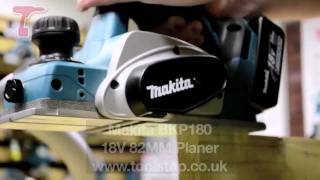 Makita BKP180 Cordless 18V Planer [upl. by Judie38]