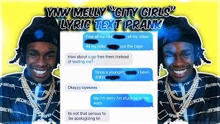 YNW MELLY quotCITY GIRLSquot LYRIC TEXT PRANK ON A CITY GIRL [upl. by Aletha]