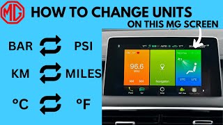 MG Hidden Function  How to Change Unit  Bar to PSI KM to Mile °C to °F and Others [upl. by Possing]