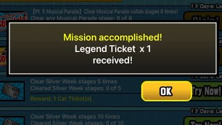 Legend Ticket Pull The Battle Cats [upl. by Ayital]