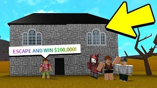 ESCAPE THE ROBLOX HAUNTED HOUSE FOR 100000 ONE CHANCE [upl. by Elvin]