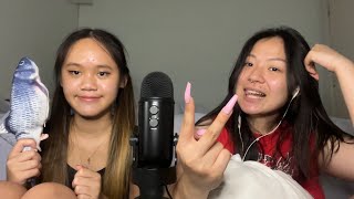 MY SISTER DOES ASMR FOR YOU  she’s backkkk [upl. by Akimik]