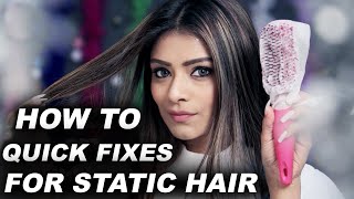 How To Quick Fixes For Static Hair  Hair Care  Home Remedy  Static Hair Hacks [upl. by Grata]