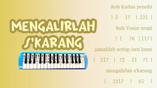 MENGALIRLAH SKARANG PIANIKA ❲MELODICA❳ TUTORIAL  LAGU ROHANI [upl. by Ignaz]