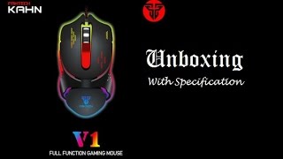 Unboxing fantech mouse gaming KAHN V1  with Spec [upl. by Loftis110]