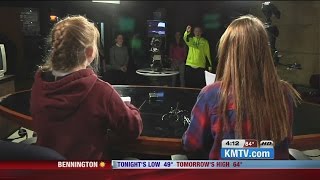 Middle school students produce TV newscast [upl. by Villiers]