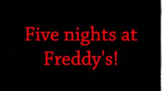 Five nights at Freddys song DANISH LYRICS 200 subs special [upl. by Haras]