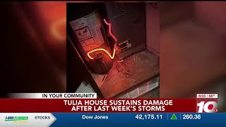 VIDEO Tulia family displaced after home suffers substantial damage from storm [upl. by Sweatt653]