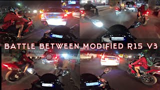 BATTLE BETWEEN MODIFIED R15 V3  DEVIL vs RED V3  RACE🔥 [upl. by Stiruc]