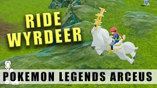 Pokémon Legends Arceus how to get to ride Wyrdeer  Unlock riding Wyrdeer [upl. by Esydnac]