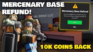 You Can Claim Your Mercenary Base Refund Now  TDS Roblox [upl. by Redneval]