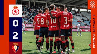 Resumen del Cultural Leonesa 02 CA Osasuna Promesas  Club Atlético Osasuna [upl. by Namajneb500]