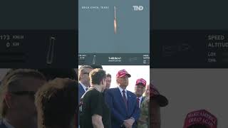 Trump watches Elon Musks SpaceX rocket launch in Texas [upl. by Nae412]