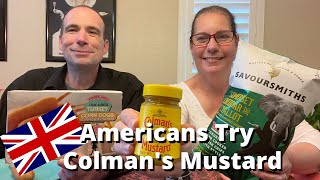 Americans Try Colmans Mustard PLUS Savoursmiths Chips [upl. by Alysa]