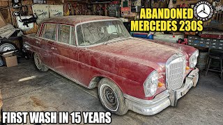 First Wash in 15 Years ABANDONED in Garage Mercedes 230S  Car Detailing Restoration [upl. by Schach]