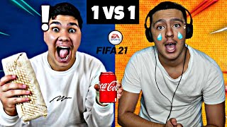 NOTRE PREMIER MATCH SUR FIFA 21  LE GAGNANT REMPORTE LE TACOS 1vs1 [upl. by Jean]