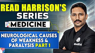 Medicine  Neurological Causes of Weakness amp Paralysis part 1  Dr Santosh  Read Harrisons [upl. by Jaquenette]