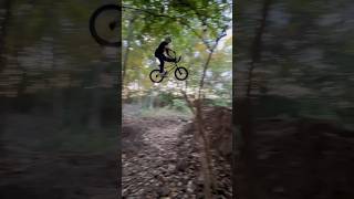 I hit a onefootcan over this huge jump at three hills trails bmx bike bicycle trails bikelife [upl. by Ajoop875]