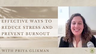 Effective Ways to Reduce Stress and Prevent Burnout [upl. by Northrup]