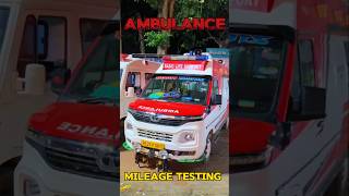 TATA Winger Ambulance mileage testing 💥😌😌automobile ambulance mileagetest [upl. by Esined982]