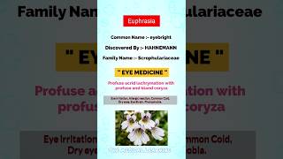 Euphrasia Key Features bhms homoeopathy euphrasia homeopathy homeopathicmedicine [upl. by Ymmas]