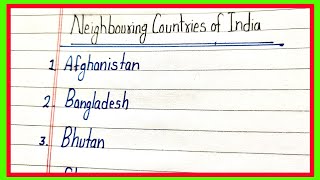 neighbouring countries name of indiabharat ke padosi desh ke naam [upl. by Rubin]