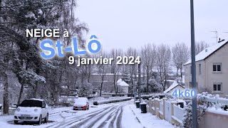 Neige StLô 9 janvier 2024 4k60 [upl. by Harty82]