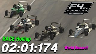 World Record iRacing  Formula 4 Sebring Race Hotlap  0201174 [upl. by Jonme]