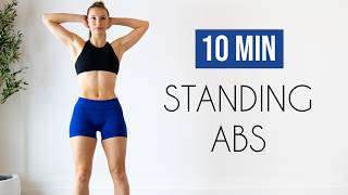 10 min STANDING ABS Workout No Equipment No Repeats [upl. by Lira818]